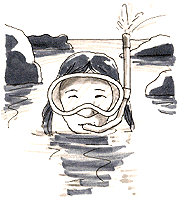 水を吹き出す練習